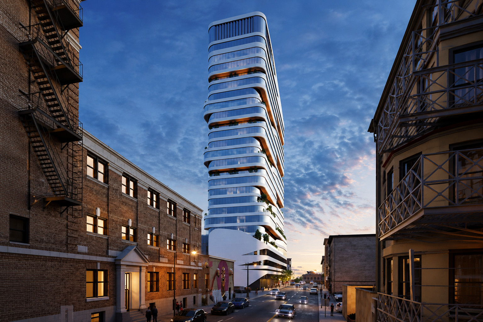 Multi-residential building exterior supplied by Allspec